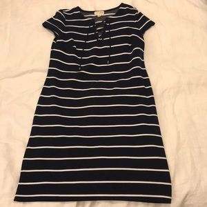Navy blue and white dress